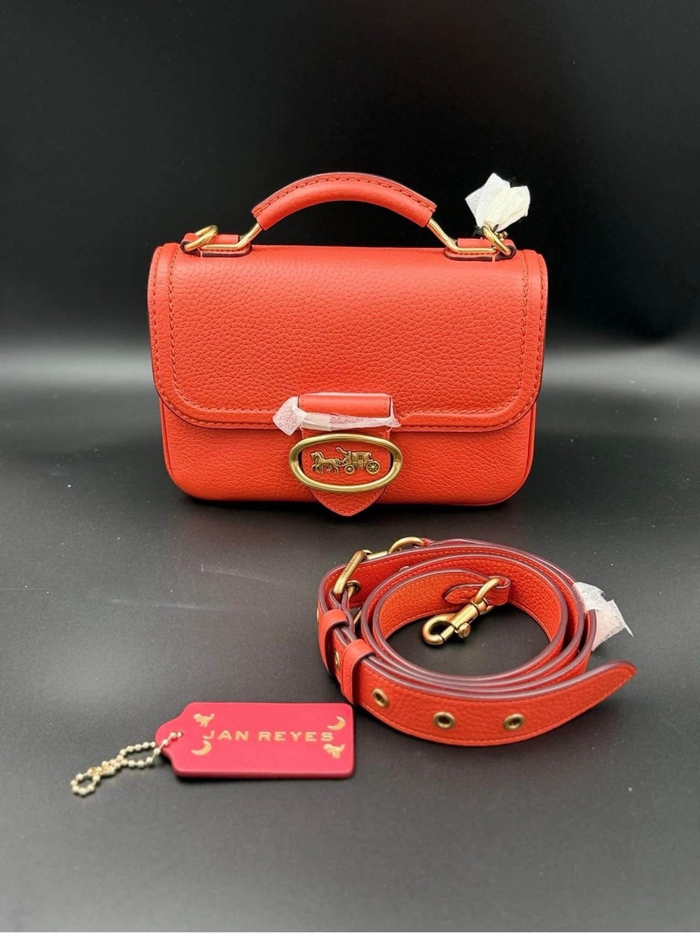 Coach Riley Top Handle 22 in Mango - Picture 7 of 9